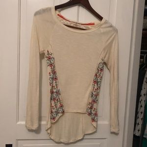 Altar’d State Cream Embroidered Detail Top